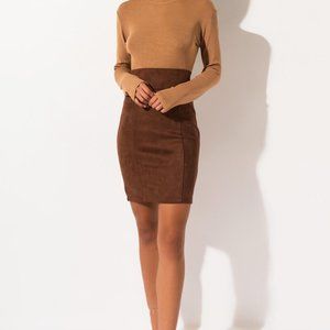 Seduction high waist detailed pencil skirt